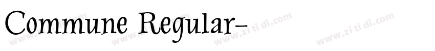 Commune Regular字体转换